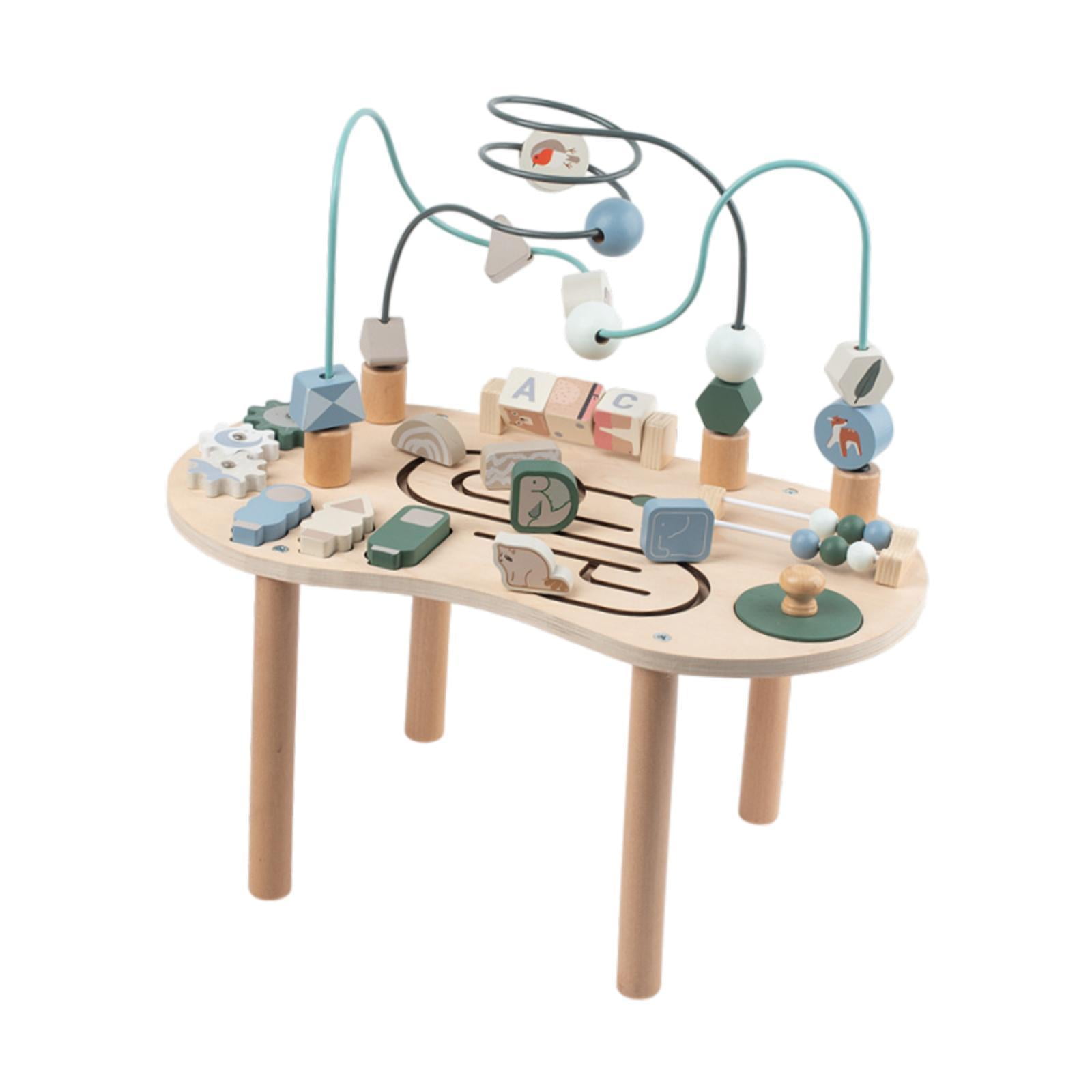 Magideal - Boad Maze Board Juguete Colorido Montaña Rusa Coordinación Manual De La Mano Beeds Roller Roller Círculo Educativo De Juguete Para Niños Niños Niños