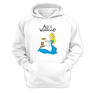 Genérico - Polerón Canguro Alicia Cuentos Infantiles Blanco Talla Xl Unisex