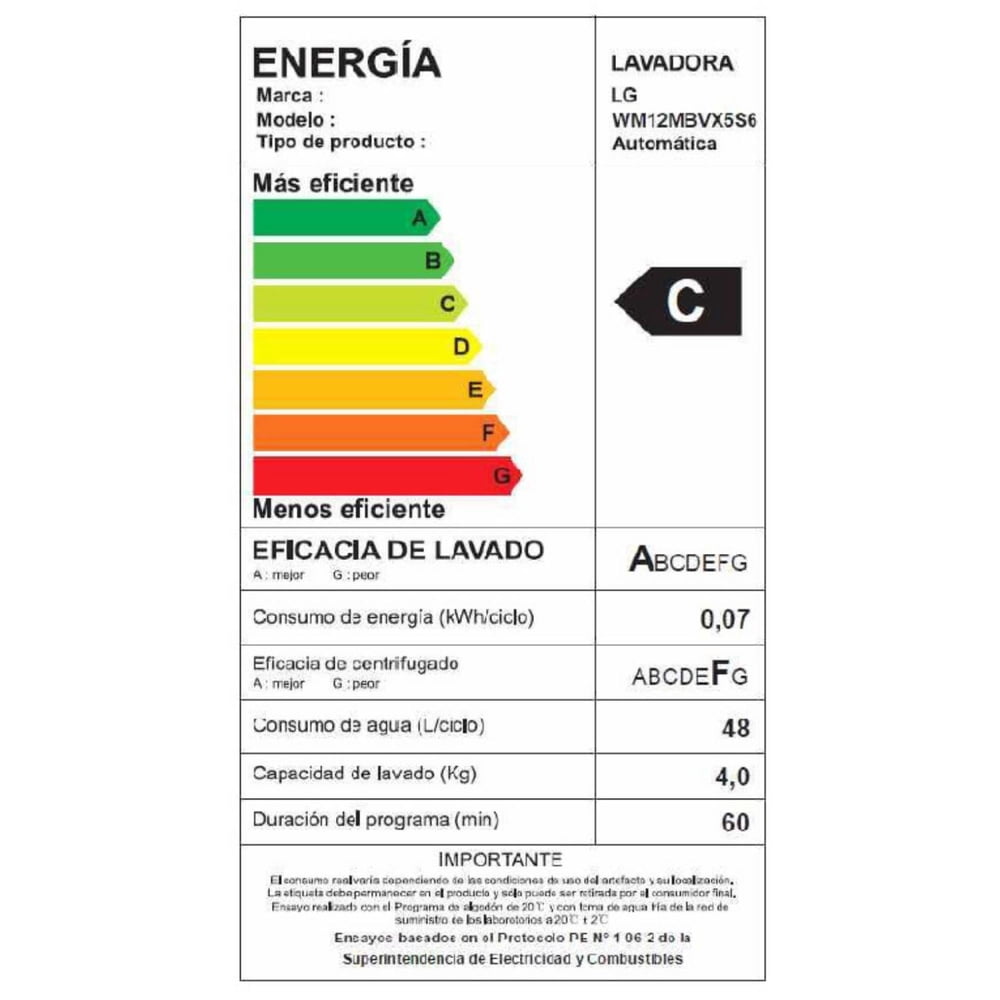 Lavadora Carga Frontal Wm12Mbvx5S6, foto 10