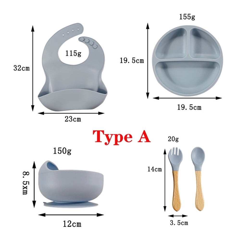 Jugueteria Estelar - Set De Alimentación Silicona Infantil Gris