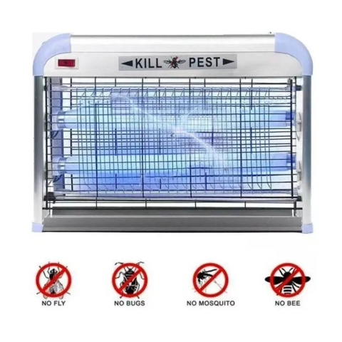 Genérico - Mata Mosca Insectos Eléctricos 8W Insectocutor Lampara Uv Blanco