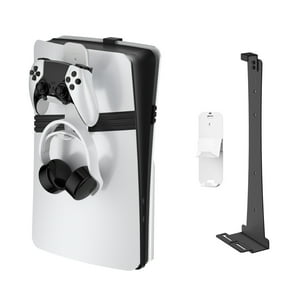 Genérico - Compatible Con El Soporte De Pared Ps5 Pro/Slim/Console Con Gancho De Almacenamiento Y Colgador De Auriculares De Mando Para La Organización De Accesorios De La Consola Playstation 5-Negro