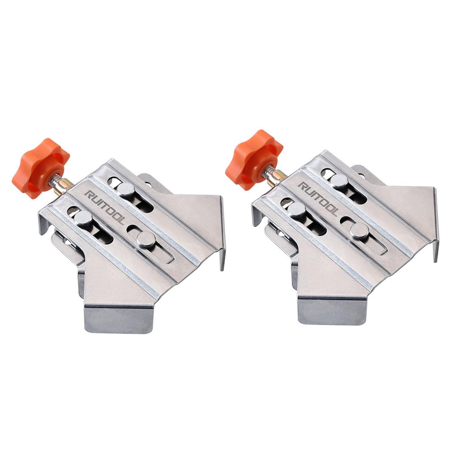 Magideal - Abrazadera De Esquina Para Carpintería, Mordaza Ajustable, Fijación De Clip De Ángulo De Sujeción Firme, Abrazaderas De Ángulo Recto De 90 Grados Para 2 Piezas De Forma Abierta