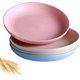 thumbnail image 1 of Xiao Hua Plato Profundo de Paja de Trigo - Adecuado para Microondas y Lavavajillas, Plato de Plástico Resistente Que No Es Frágil, Juego de 4 Piezas, 4 Colores, 1 of 4