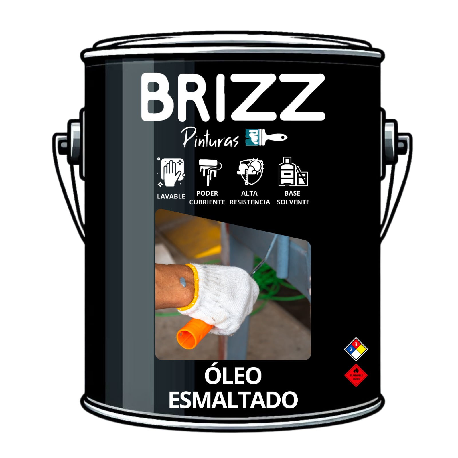 Baum - Oleo Esmaltado “rojo Colonial” (galón 4 L) /brizz
