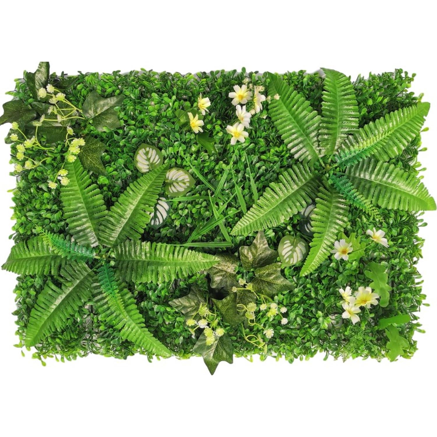 Arbusto Real - Jardín Muro Vertical Artificial A Palmeta Plantas 60x40 Cm