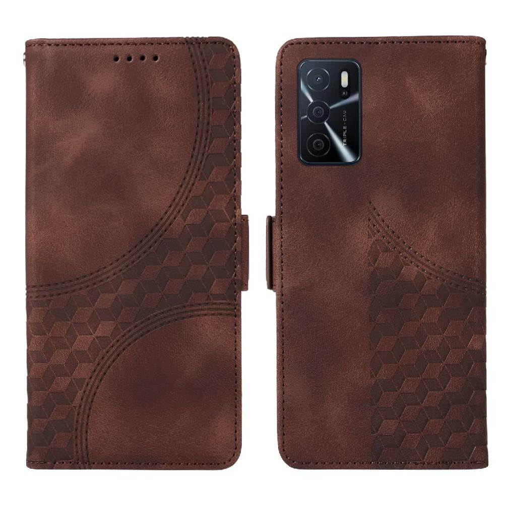 Carcasa Foxdock Oppo A53s 5g De Cuero Pu, Diseño Acolchado Clásico, Protección Contra Caídas Y Rayones