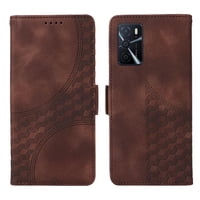 Carcasa Foxdock Oppo A53S 5G De Cuero Pu, Diseño Acolchado Clásico, Protección Contra Caídas Y Rayones