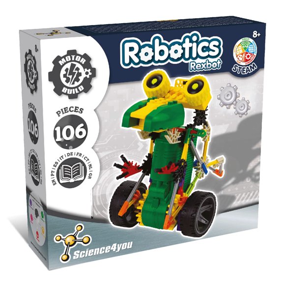 Kit STEM de robot juguete Science4you Rexbot de 106 piezas