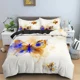 thumbnail image 1 of v332 Bed Sheets Butterfly Bedding Set Daisy Pattern Duvet Cover Bedroom Comforter Covers Single Twin King Size Quilt Cover Home Textile 3-Piece Bedding Set (1 Duvet Cover + 2 Pillow Shams) Bed Sheets, 1 of 5