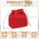 thumbnail image 2 of Uxcell 2 piezas bolsa de maquillaje con cordón, bolsa cosmética de lona de 4.7" organizador de artículos de tocador para accesorios de viaje, rojo, 2 of 7