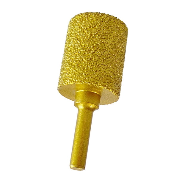 Broca de diamante, cabezal de molienda, vástago de 6mm, accesorio de amoladora, broca de fresa de pulido de diamante de 60mm de largo para tallado de diámetro 25mm