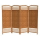 thumbnail image 1 of Biombo Separador de Ambientes 4 Paneles Plegable Fibra Tejida Marron, 1 of 4