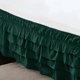 thumbnail image 2 of suxuMhao Faldón de Cama de 4 Capas, Faldón de Cama con Volantes Elástico Faldón de Cama Envolvente, Tamaño Full 47 X 78+18 Pulgadas, Faldón de Cama Verde Oscuro Full, Volante Antipolvo de Cama de, 2 of 3