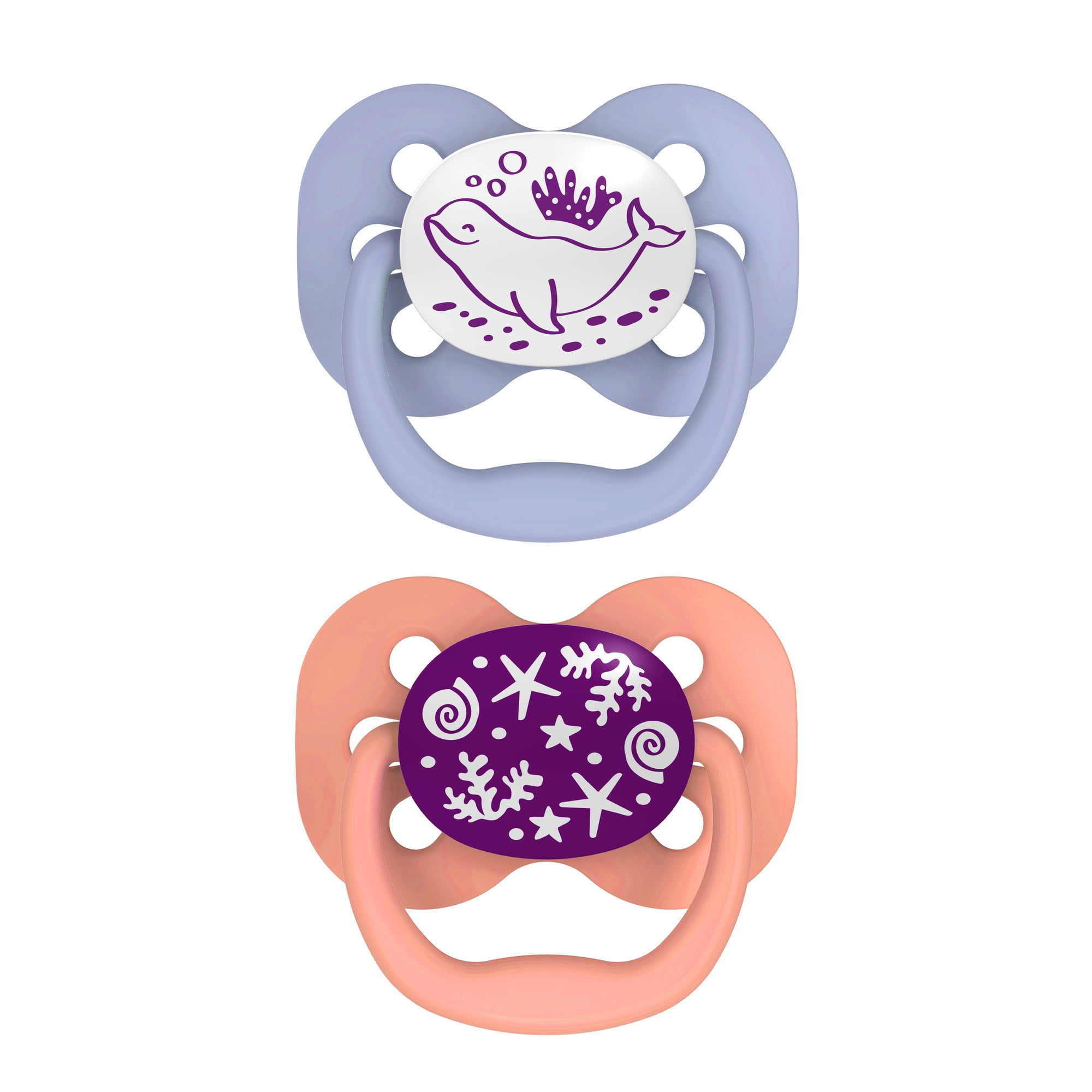 Dr. Brown's - Chupete Advantage Noche, Oceano Coral 0-6m, 2un