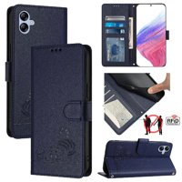 Funda Tipo Cartera Foxdock Para Samsung Galaxy A04E 4G Con Soporte, Ranuras, Rfid, Diseño De Gato
