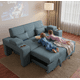 thumbnail image 2 of Sofá Cama Elite Azul Índigo 2 Plazas 185 cm Reclinable con Baúles, 2 of 6