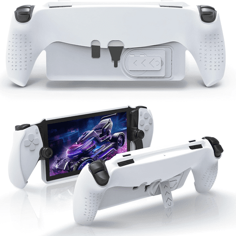 Genérico - Seltureone Para Playstation Portal Funda Tpu Premium Con Kickstand, Ps Portal Flexible Base Protectora Suave, Protección Semi-Encerrada, Resistente A Pelarse, Para Playstation Portal-Blanco