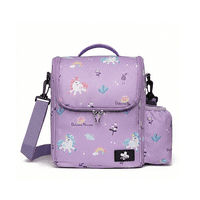Utazo - Lonchera Térmica Escolar Bolso Almuerzo Colación Niña Morado Unicornio