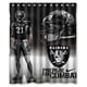 thumbnail image 1 of Cortina de ducha de los Oakland Raiders, juego de cortina de baño con ganchos, tamaño 60 x 72 pulgadas, 1 of 3