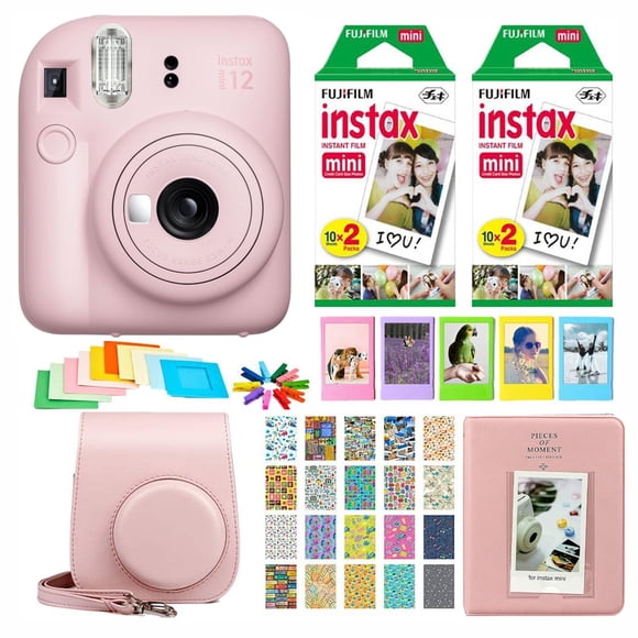 SET CÁMARA INSTAX MINI 12 ROSADA+40 PELÍCULAS +ACCESORIOS