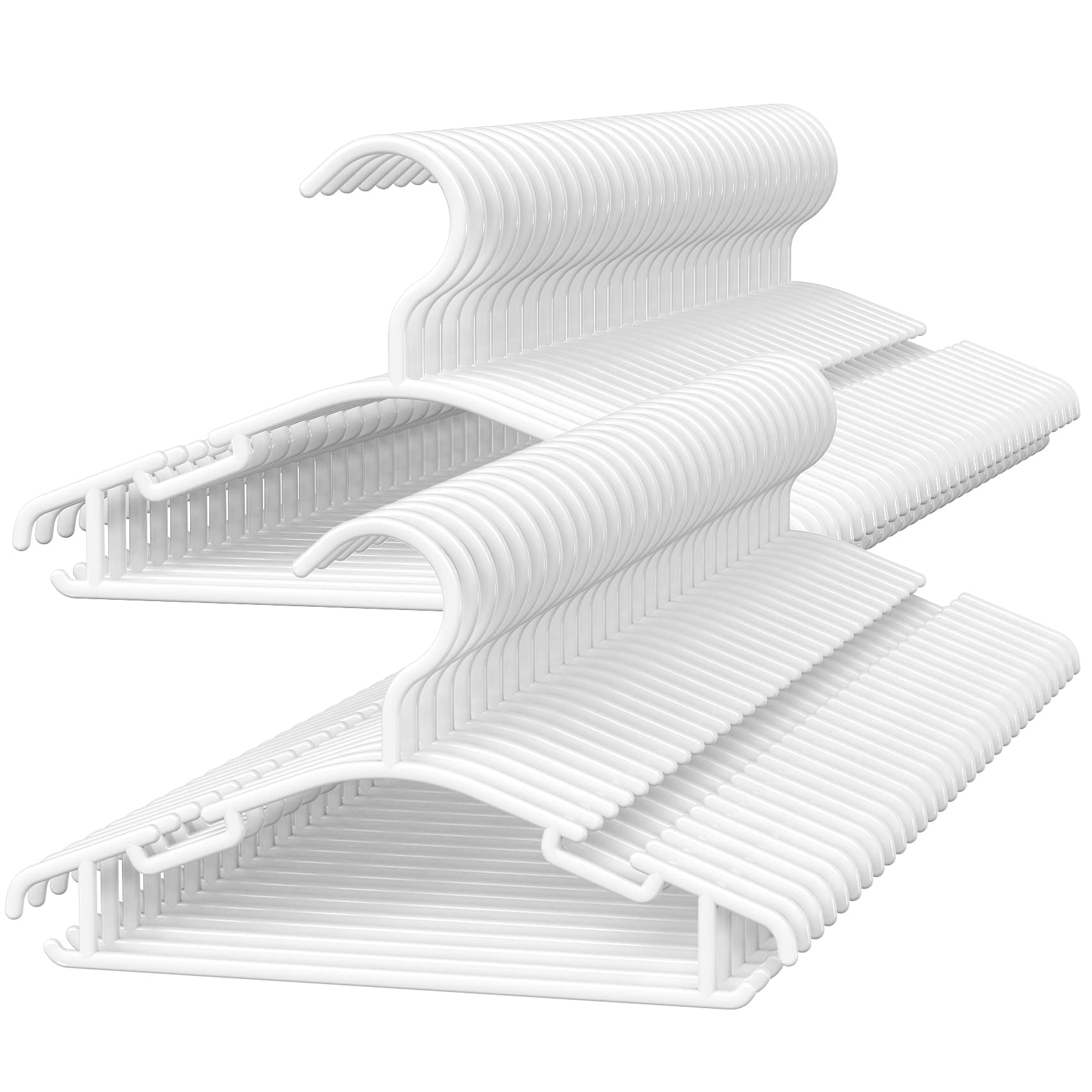 Baby Hangers Goodtou, 60 Unidades, Plástico Blanco, Para Armario
