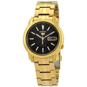 Seiko - Reloj Serie 5 Automático Para Hombres Con Esfera Negra Snkl88