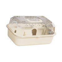 Magideal - Jaula Para Hámster, Hábitat Doméstico Para Hámster Con Diseño De Mango, Con Rueda Para Correr, Transportador De Mascotas Para Ratas Y Cobayas , Arroz Arroz Blanco