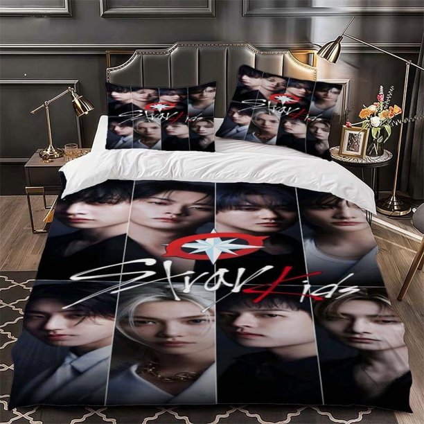 STRAY-K-ZYD FELIXS2 Promotional Theme Bedding 2026 New Year'S Trend Duvet Cover Pillowcase Set Soft Comfortable Suitable for Home A
