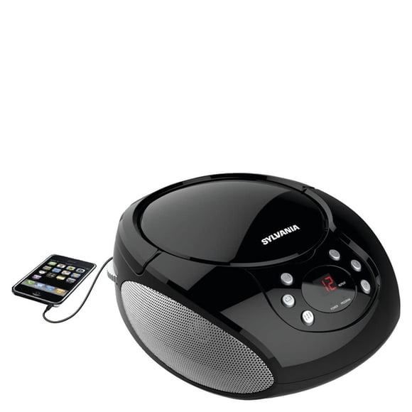 Caja de CD portátil PROSCAN Elite con radio AM/FM (negra)