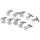 thumbnail image 3 of 10 Piezas De Gemelos Para Hombre Puerta De Gemelos Respaldos De Espalda Blancos Hallazgos Joyería 15mm Plata, 3 of 3