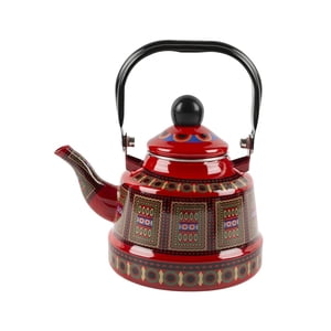 Magideal - Tetera China Para Café, Hervidor De Agua Con Mango Antiescaldado, Tetera De Esmalte Retro Hirviendo Para Estufa Eléctrica, Restaurante, Cocina Domésti , Rojo