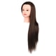 thumbnail image 3 of Cabeza de entrenamiento para el cabello Maniquí Cabeza de muñeca Herramientas de práctica de peluquería Cabeza de maniquí Cabello largo para cortar , Marrón con Marrón con maquillaje, 3 of 5