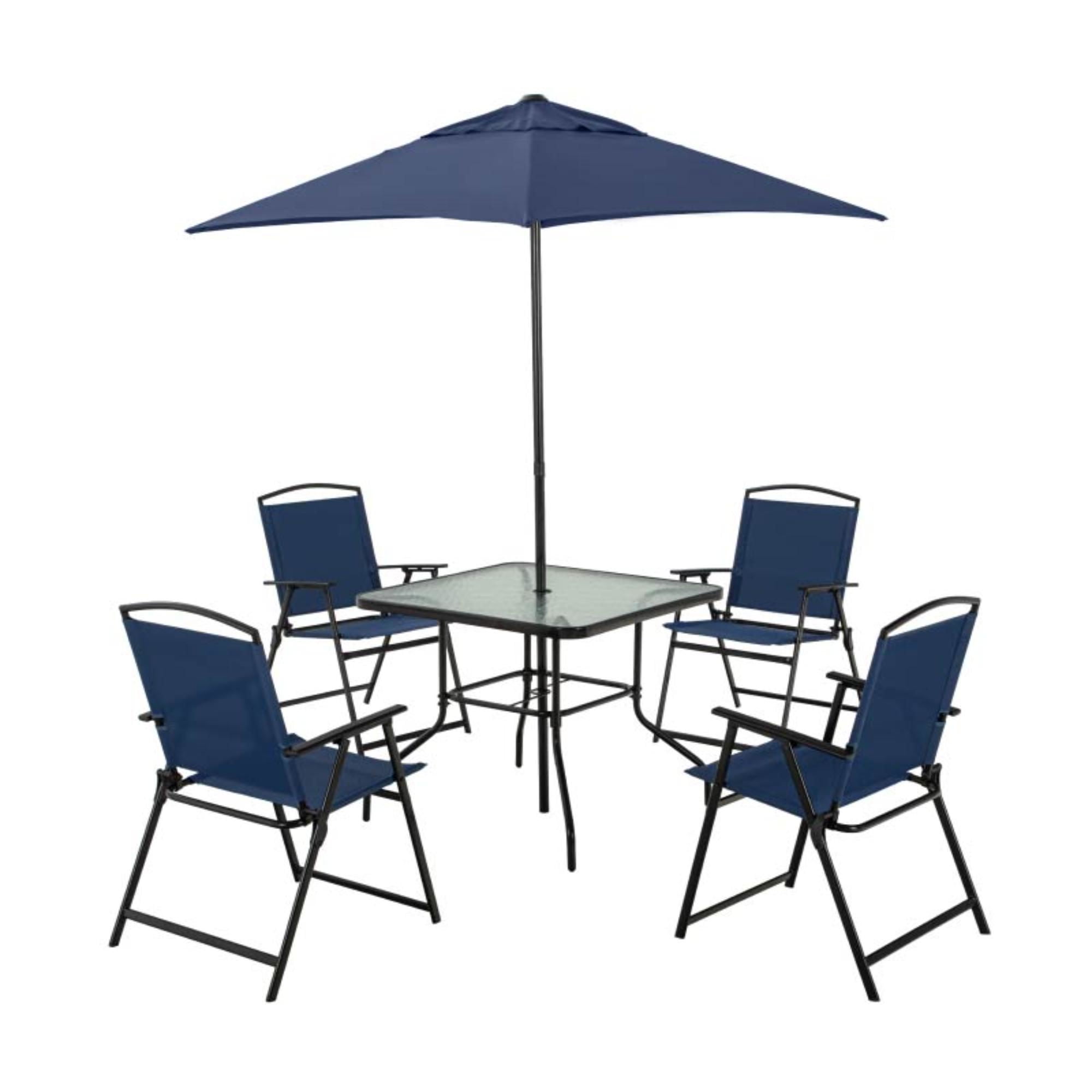 Mainstays - Juego Terraza 6 Piezas Hplr8693-B Negro - Azul