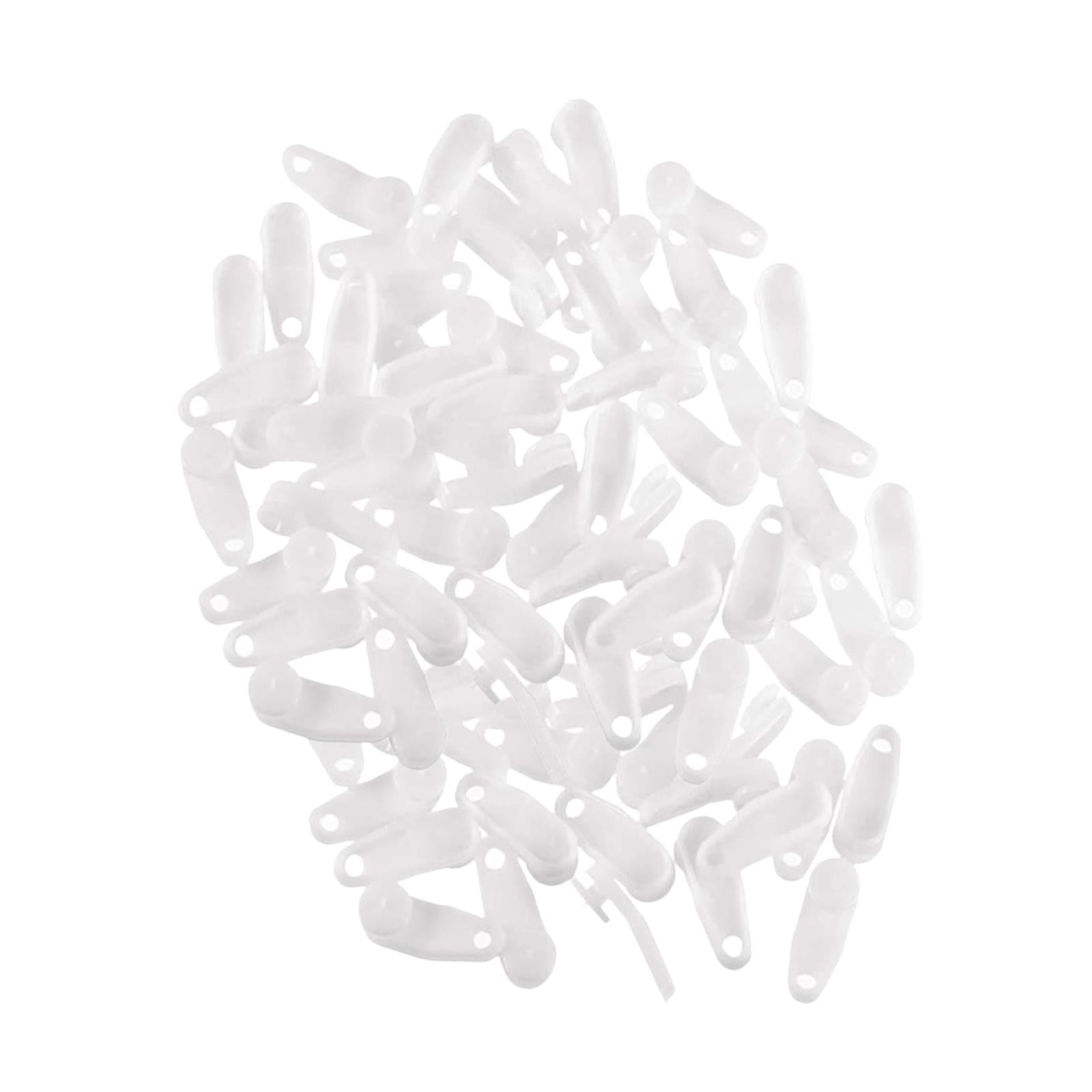 Bothyi - 50 Ganchos Deslizantes Para Cortinas, Ganchos Para Riel De Cortina Para Sala De Estar Y Baño