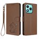 thumbnail image 1 of Funda Billetera con Relieve de Gato para Honor 400 Lite, Marrón, 1 of 6