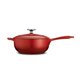 thumbnail image 3 of Sartén Saucier Tramontina de Hierro Fundido Esmaltado 3 L Rojo con Tapa, 3 of 7