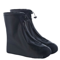 Xusx111 - Sapato De Lluvia Cubre Botas Impermeables Zapatillas De Plástico Galoshes Para Mujeres Hombres Niños, Zapatillas Antideslizantes Negro (M)