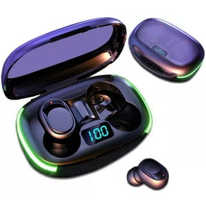 Veat00L - Audífonos Inalámbricos Bluetooth Función De Carga Inalámbrica Y70 Negro Touch Sport Impermeable Pantalla Digital Led