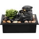 thumbnail image 1 of Fuente de agua de sobremesa con luz, minifuente de interior, decoración de cascada para meditación zen y rocas de río naturales, adorno de fuente relajante con sonido para mesa, oficina, dormitorio -, 1 of 7