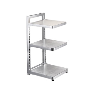 Magideal - Ratrillada De Sartén, Almacenamiento De La Organización De Cocina, Ollas De Acero Inoxidable Y Sartén Portaeño Organizador De Sartén Para Debajo Del 3 Niveles