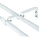 thumbnail image 2 of Set Doble De Barras Para Cortina Extensible 120-200 Cm De Metal Diámetro 13/16 Mm Soporte De Muro Terminal Prisma Color Blanco, 2 of 8