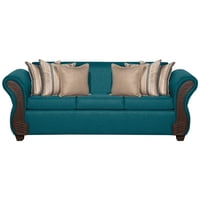 Ruzam Mobel - Sofá 3 Cuerpos Marsella Turquesa