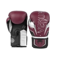 Guantes De Boxeo Venum Elite Evo Burgundy/Silver Para Adultos