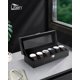 thumbnail image 2 of Caja de Relojes Uten de 6 Compartimentos con Tapa de Vidrio Todo Negro, 2 of 7