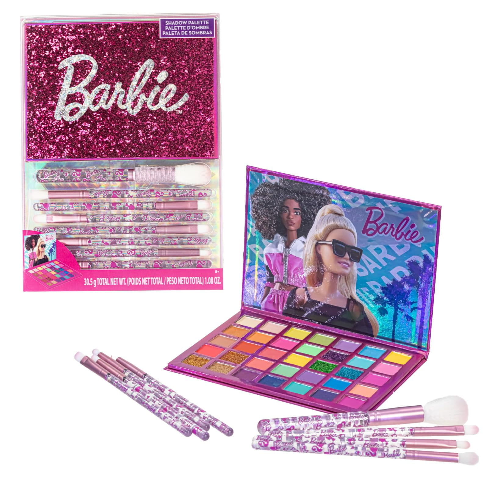 Paleta De Sombras De Ojos Townley Girl Barbie 35 Pocillos Con Brochas