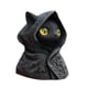 thumbnail image 4 of Figura De Gato Encapuchado, Decoración De Halloween Para Estanterías, Escritorios, Fiestas, Ojos Amarillos, 4 of 5
