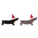 thumbnail image 1 of 2x Colgantes Navide?os Decoraciones Adorno De Perro Dachshund Negro Y Gris, 1 of 4