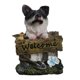 thumbnail image 3 of Estatua De Perro De Jardín, Adorno De Mesa Para Perro De Bienvenida, Para Sala De Estar, Patio, Balcón, Negro, 3 of 3