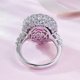 thumbnail image 4 of Anillos Ovalados de 3 Quilates para Mujer Anillos de Compromiso 5A CZ Halo Simulado Anillo de Diamante Rosa Aniversario Alianzas de Boda, 4 of 7
